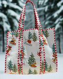 Snow Paws Holiday Tote Bag