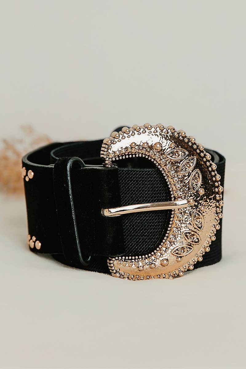 BLACK VELVET ELASTIC BELT