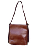 Waxed oil cowhide leather crossbody backpack