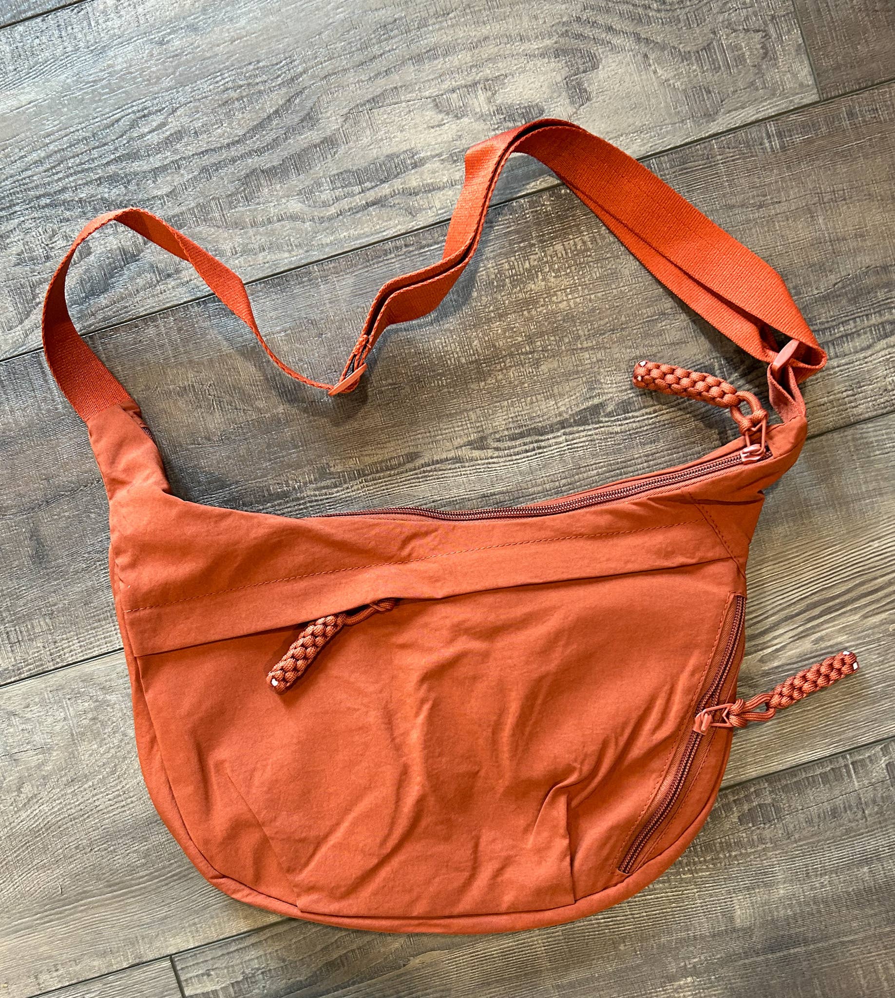 Large Nylon Crescent 3 Zipper Bag