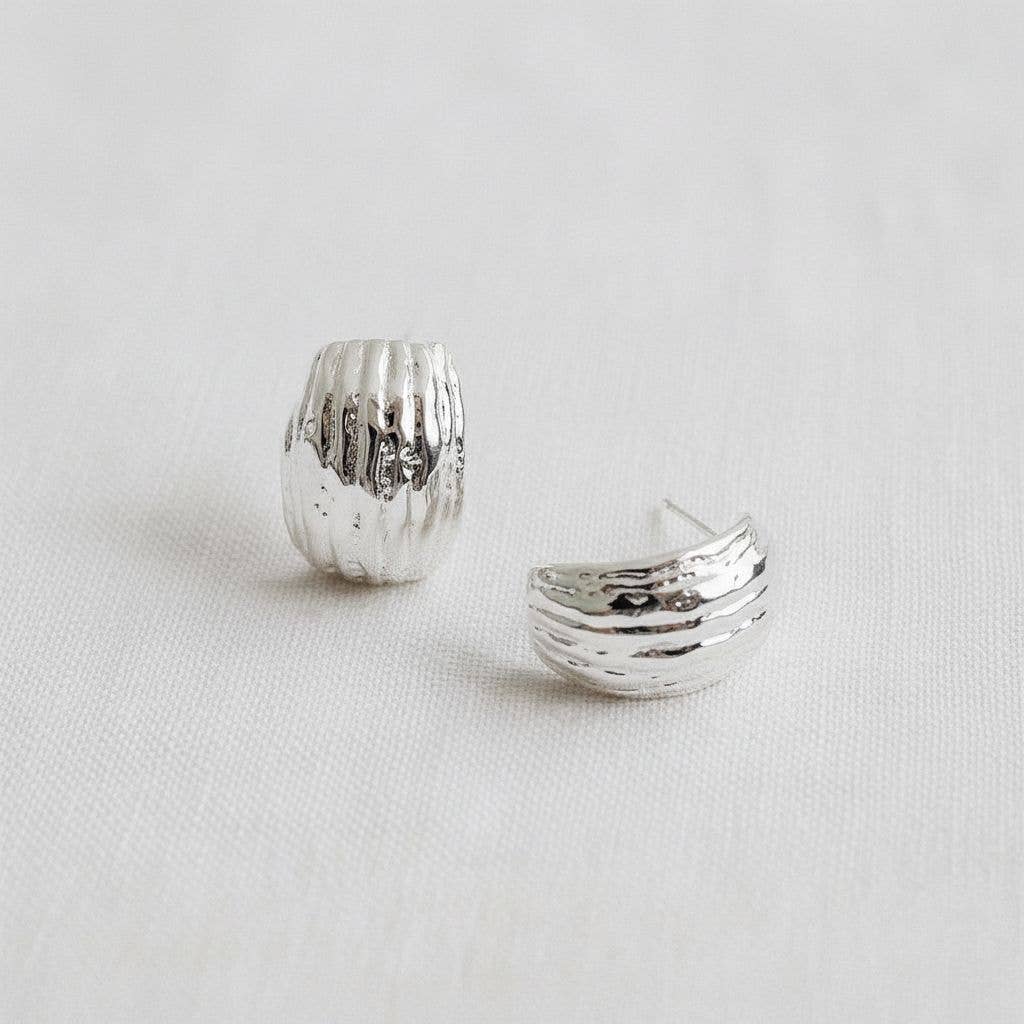 Artisan Geometric Cold-Style Drop Earrings
