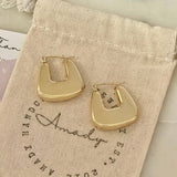 Lightweight gold chunky hoop earring gold plated waterproof