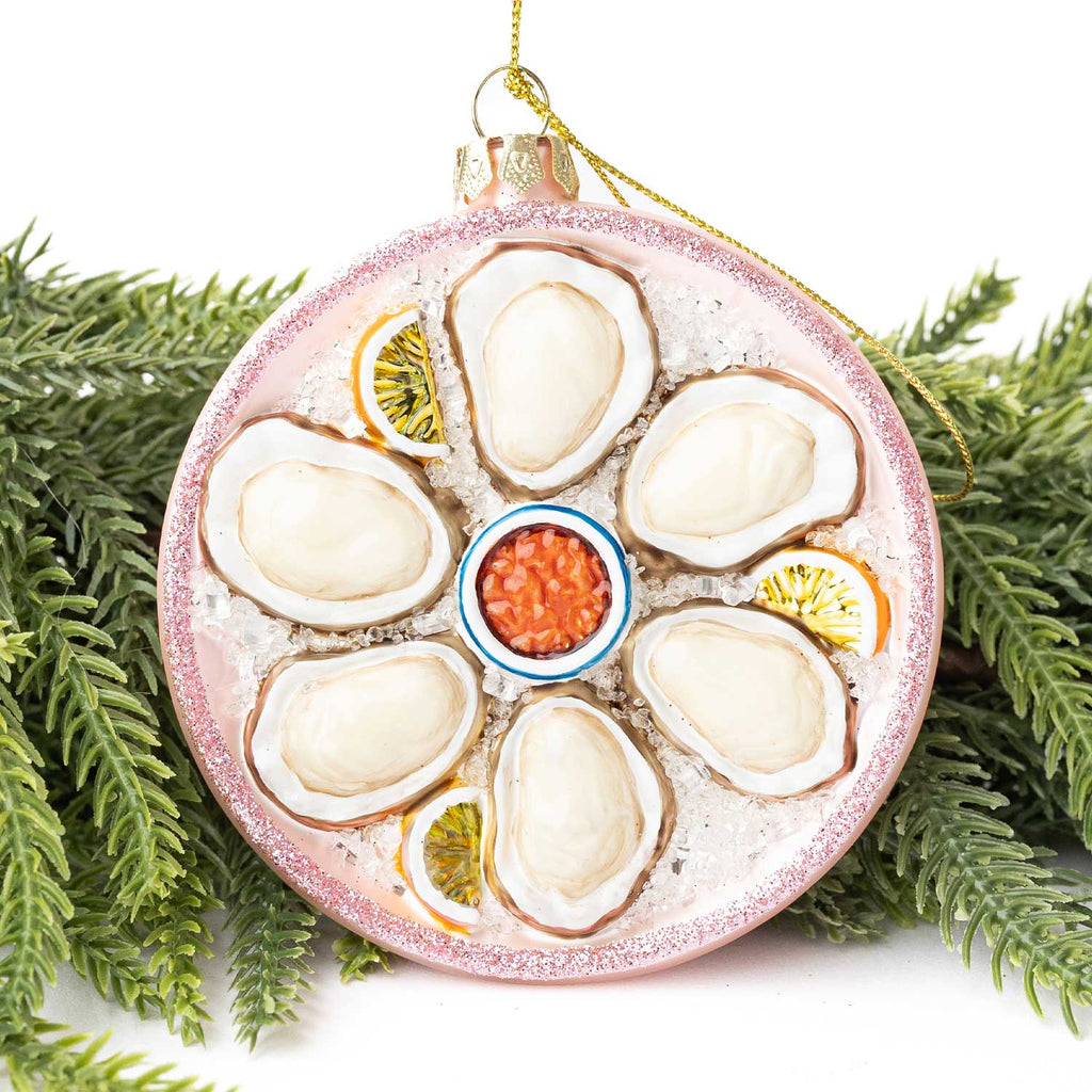 Oyster Boxed Glass Ornament