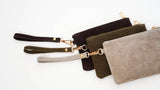 Genuine Suede Wristlet Pouch