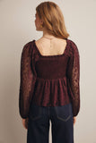 Daphne Blouse in Burgundy