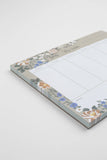 Blossom Weekly Planner Notepad - Green Floral