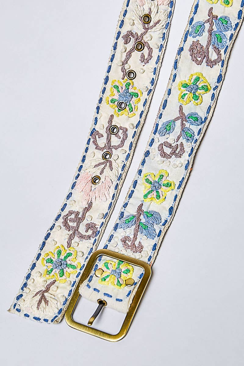 Marigold Embroidered Belt