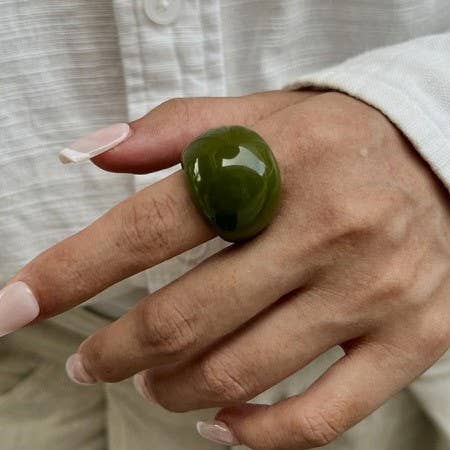 CHUNKY GLOSSY ACRYLIC RING