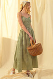 ALICE GINGHAM PRINT LONG DRESS