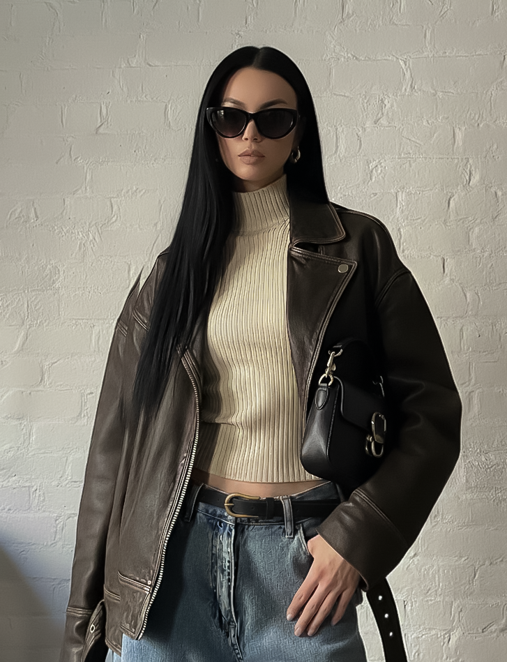Basic Skinny Equestrian Buckle Leather Belt