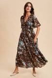 FLORAL FLUTTER BUTTON DOWN MAXI