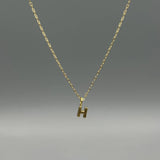 Gold Block Letter Necklace