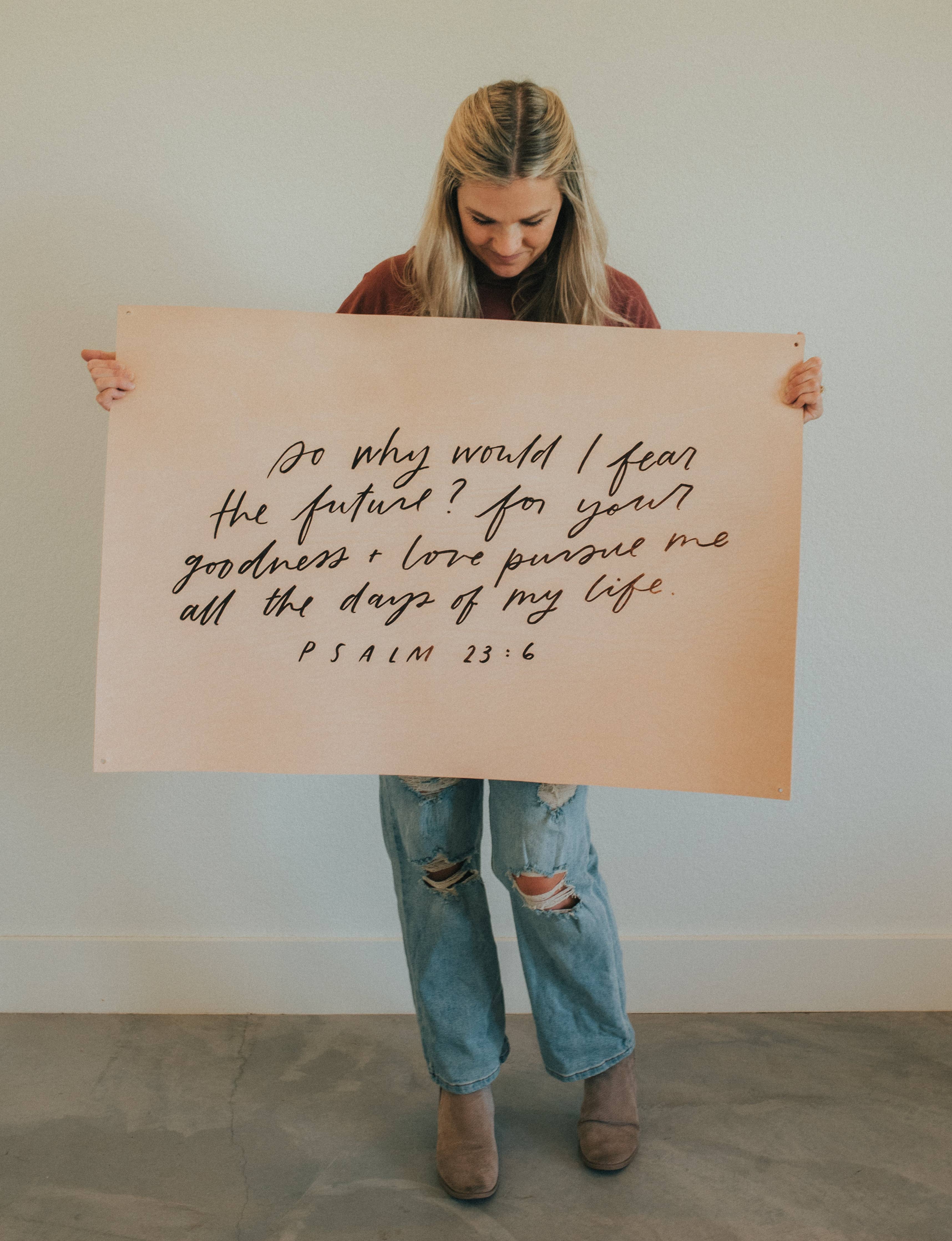 Goodness + Love Leather Banner