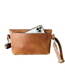 Crazy horse genuine leather crossbody
