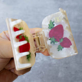 Strawberry Farm Handmade Hair Claw Clip