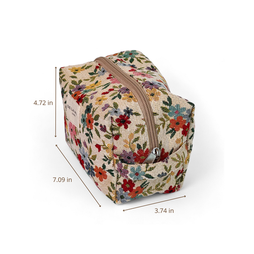 Adeline Floral Squared Makeup Bag