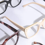 Wide Frame Glitter Side Fashion Reading Glasses