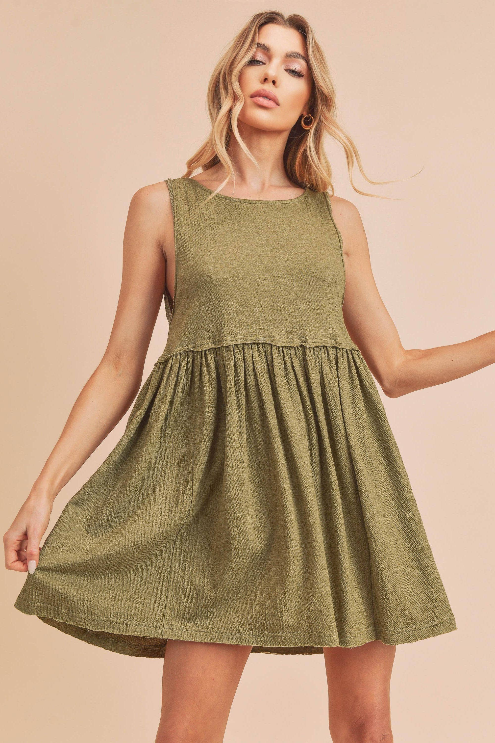 Torie Sleeveless Textured Mini Dress