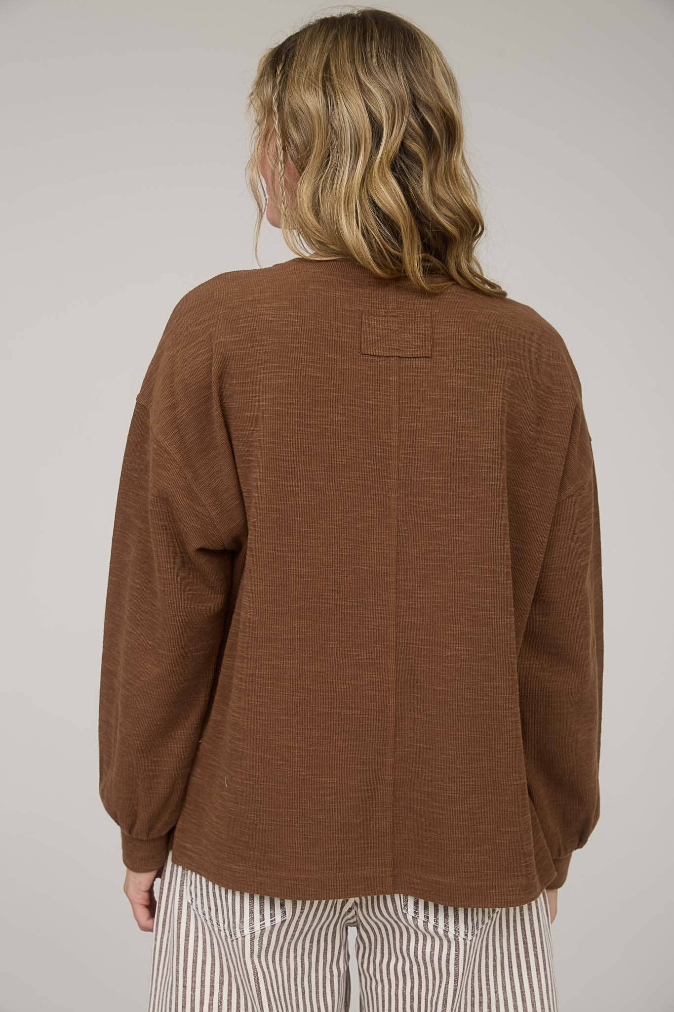 Drop Shoulder Knit Top