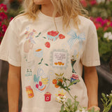 Summer Collage Mid Crop Graphic Tee