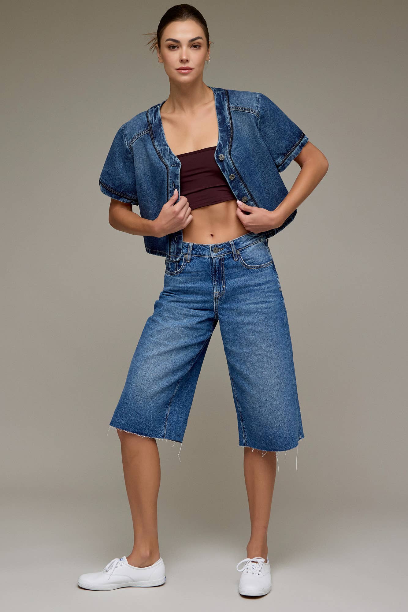CROPPED BASEBALL SHIRT