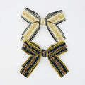 Parisian Embroidered Bow Barrette Set