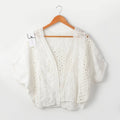 Crosa - Lace Open Front Cardigan with Batwing Sleeves