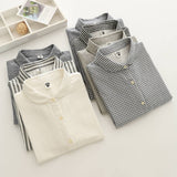 Gingham Soft Muslin Cotton Button-Down cap sleeve blouse