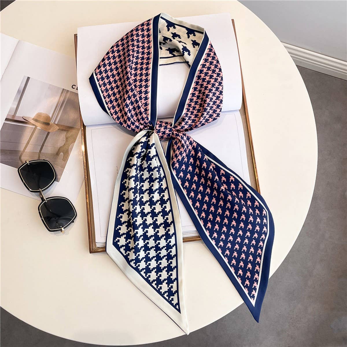 Skinny Silk Scarf for Hair, Neck or Bag Wrap_CWASC1512🎗️