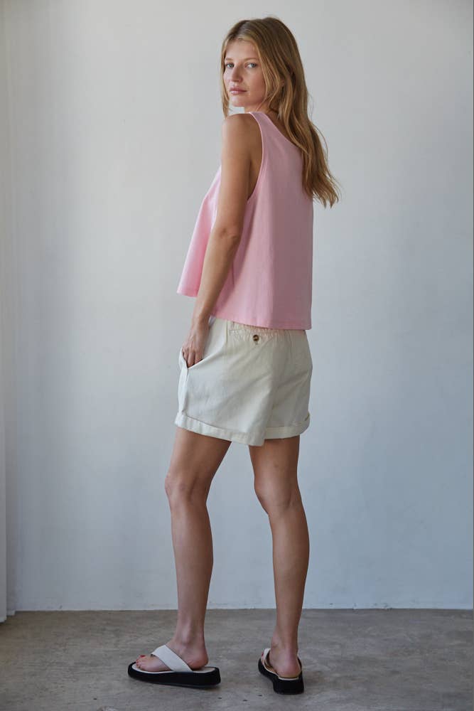 Cotton Scoop Neck Tank Top 4 Colors