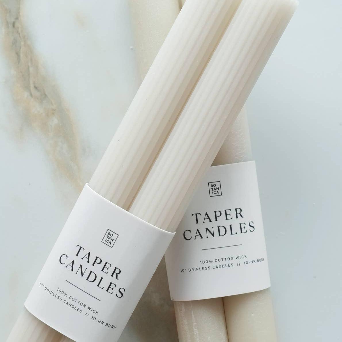 Taper Candle Pair, Neutral