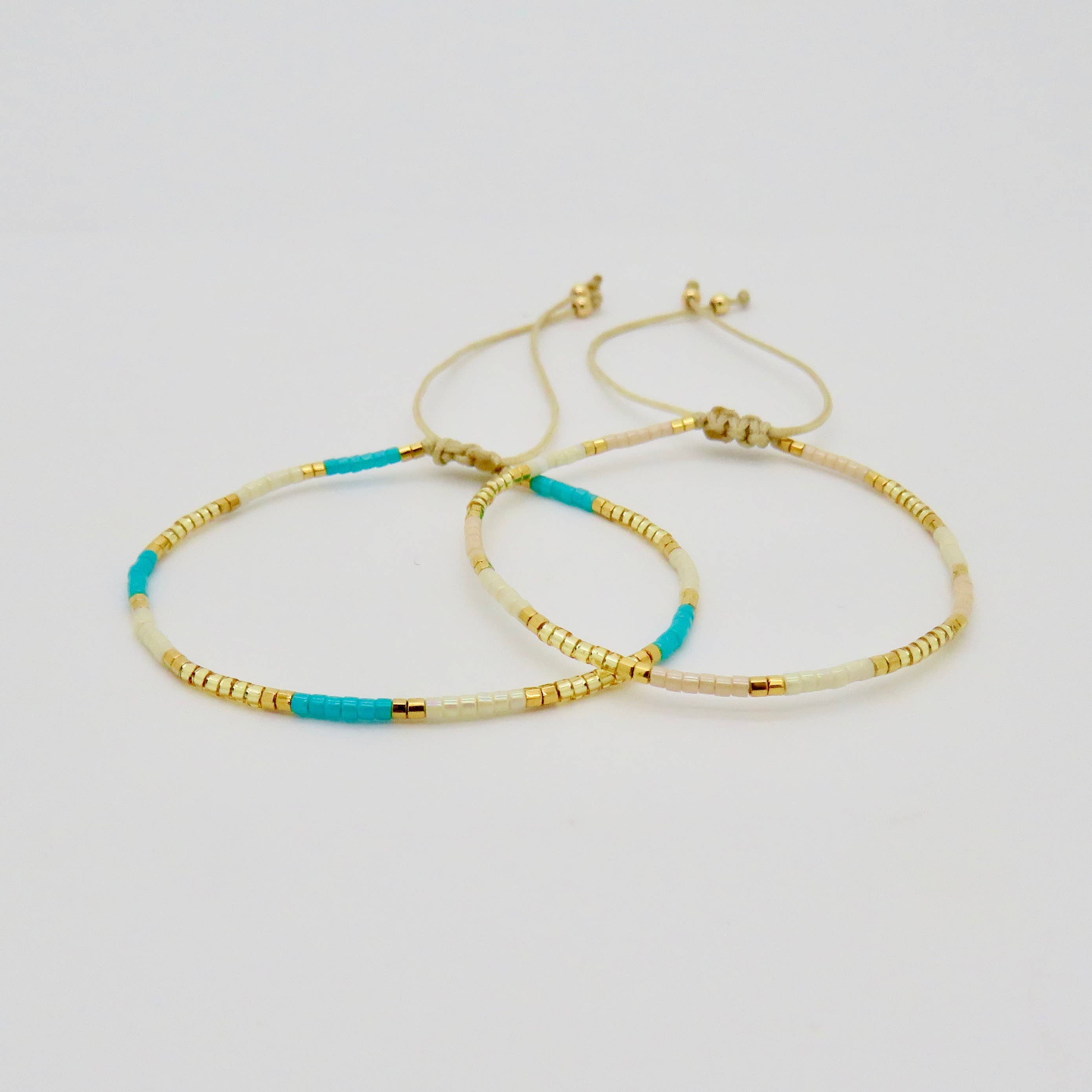 Dainty 3 Tone Bracelet - 24k Gold Plated
