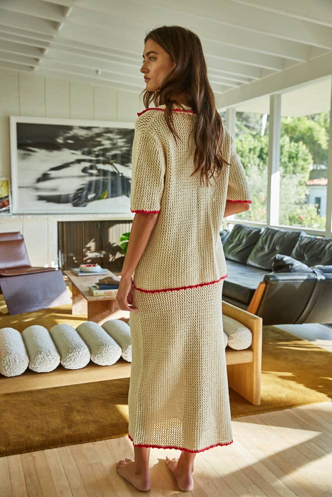Crochet Open Front Cardigan