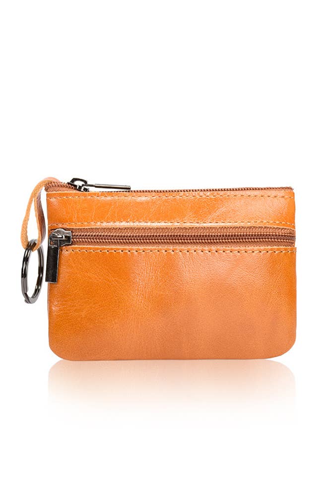 Retro PU Leather Zipper Card Bag ZZKF249