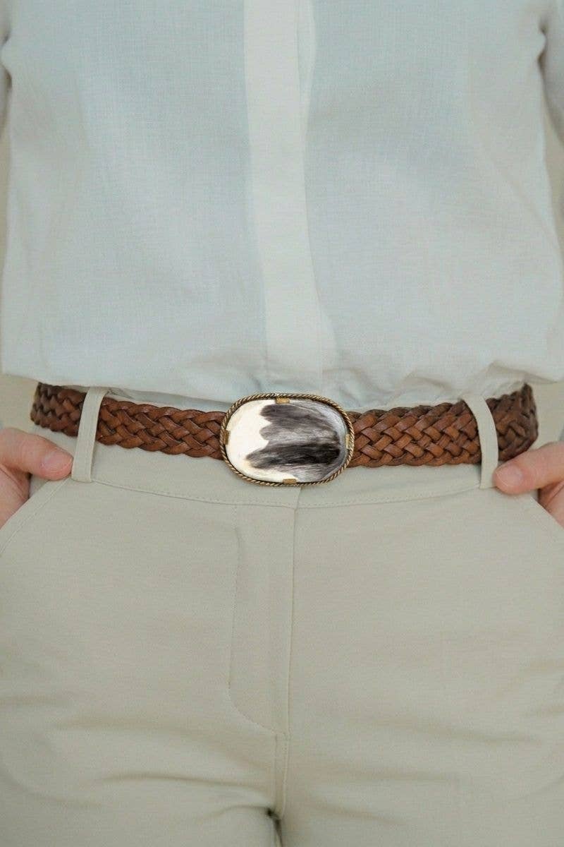 VENUS NARROW BROWN LEATHER BELT