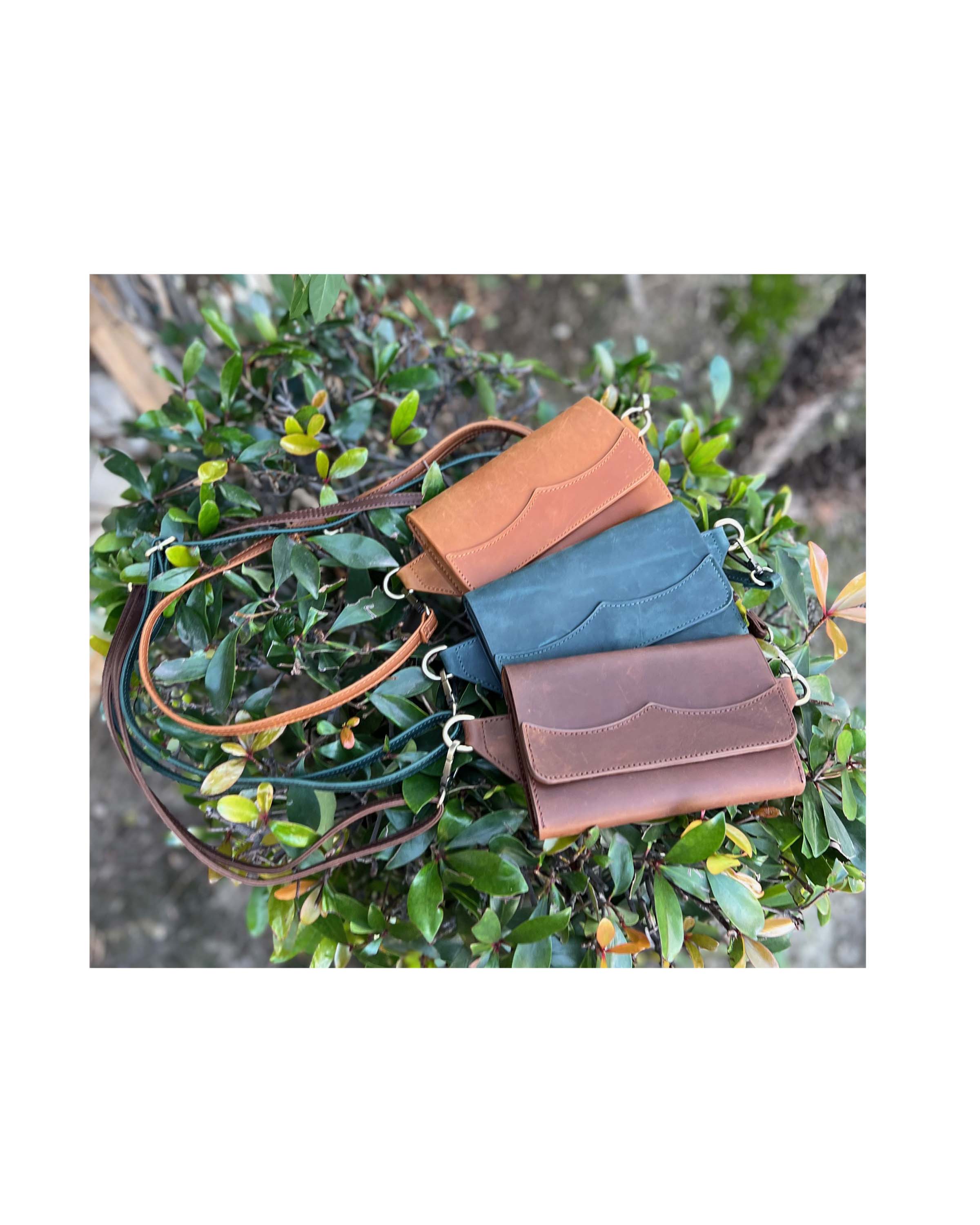 Vintage leather fanny pack sling bag waist bag