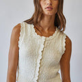 Snuggly Cotton Button Knit Vest