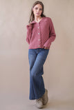 12W3445N-Heart Button Down Knit Sweater Cardigan