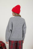 BE MERRY & BRIGHT CREWNECK KNIT PULLOVER SWEATER