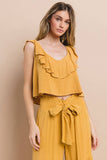 Ruffled Crop Blouse