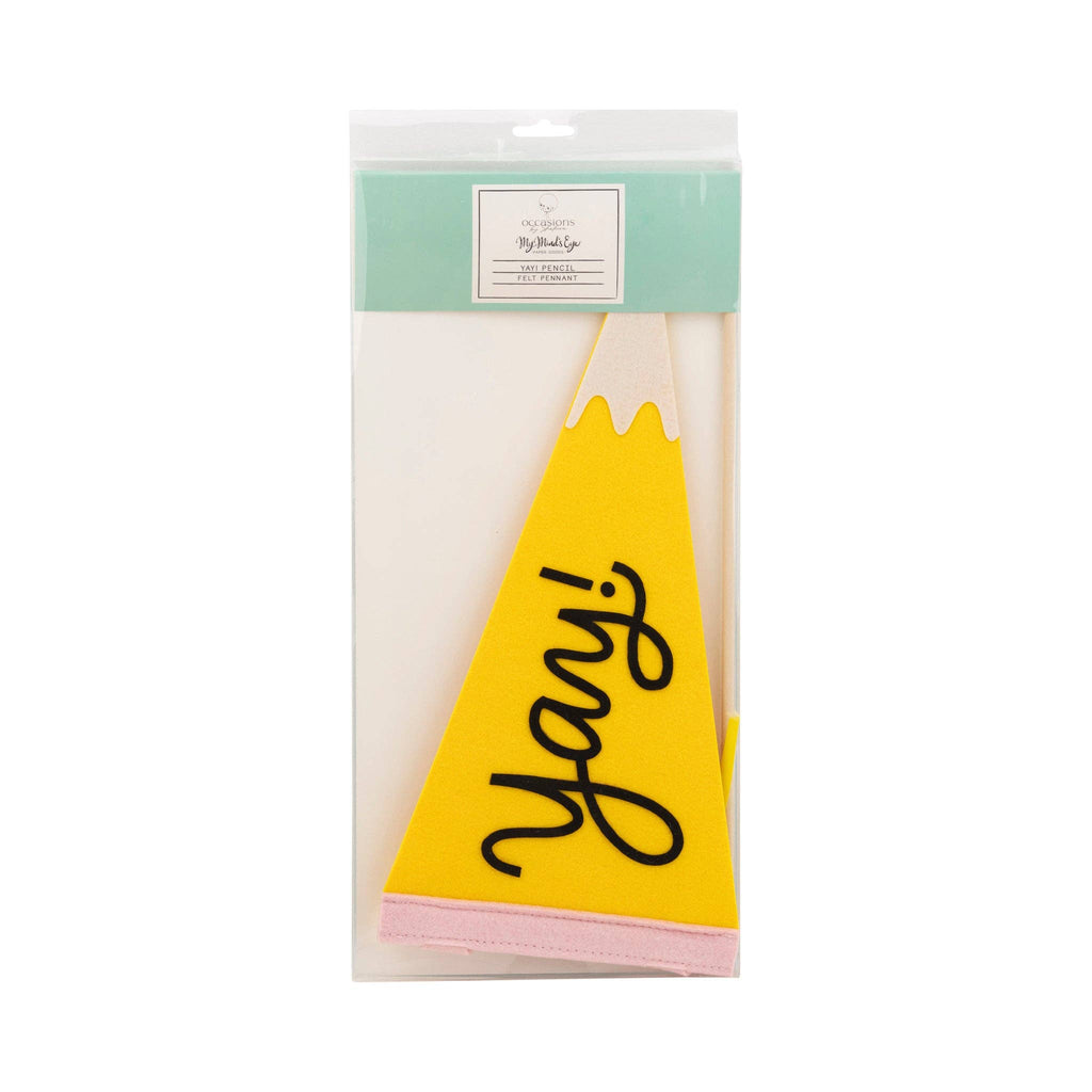 Yay Pencil Felt Pennant