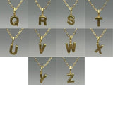 Gold Block Letter Necklace