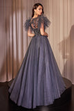 EMBELLISHED TULLE A-LINE DRESS