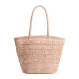 Sandy Blush Straw Vegan Tote Bag