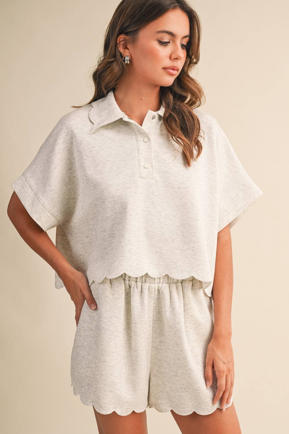 SCALLOPED EDGE SHORTS