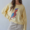 Robin Bird Print Pullover