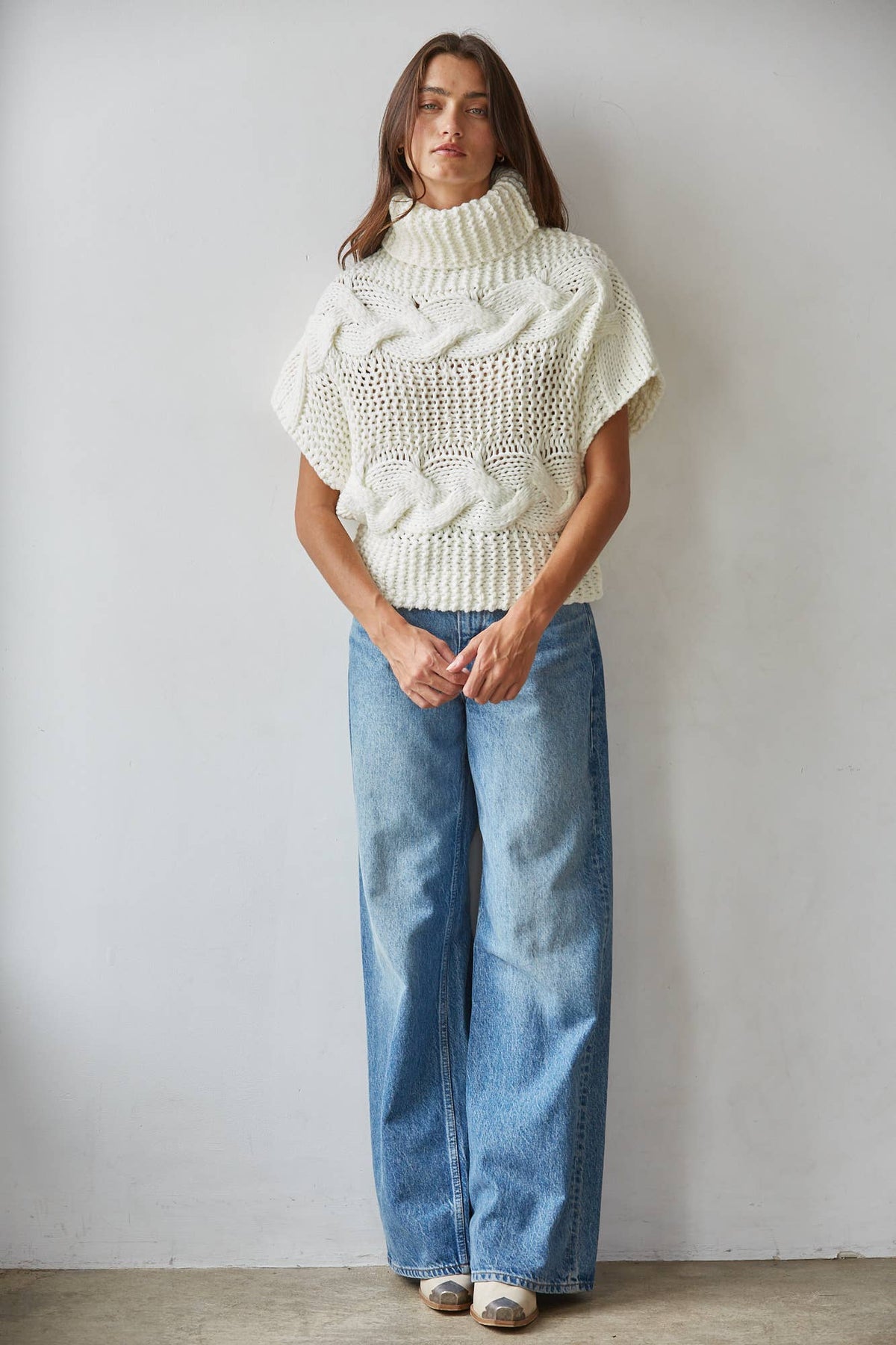 Greta Cable Knit Turtleneck
