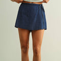 CHAMBRAY DENIM SKORT