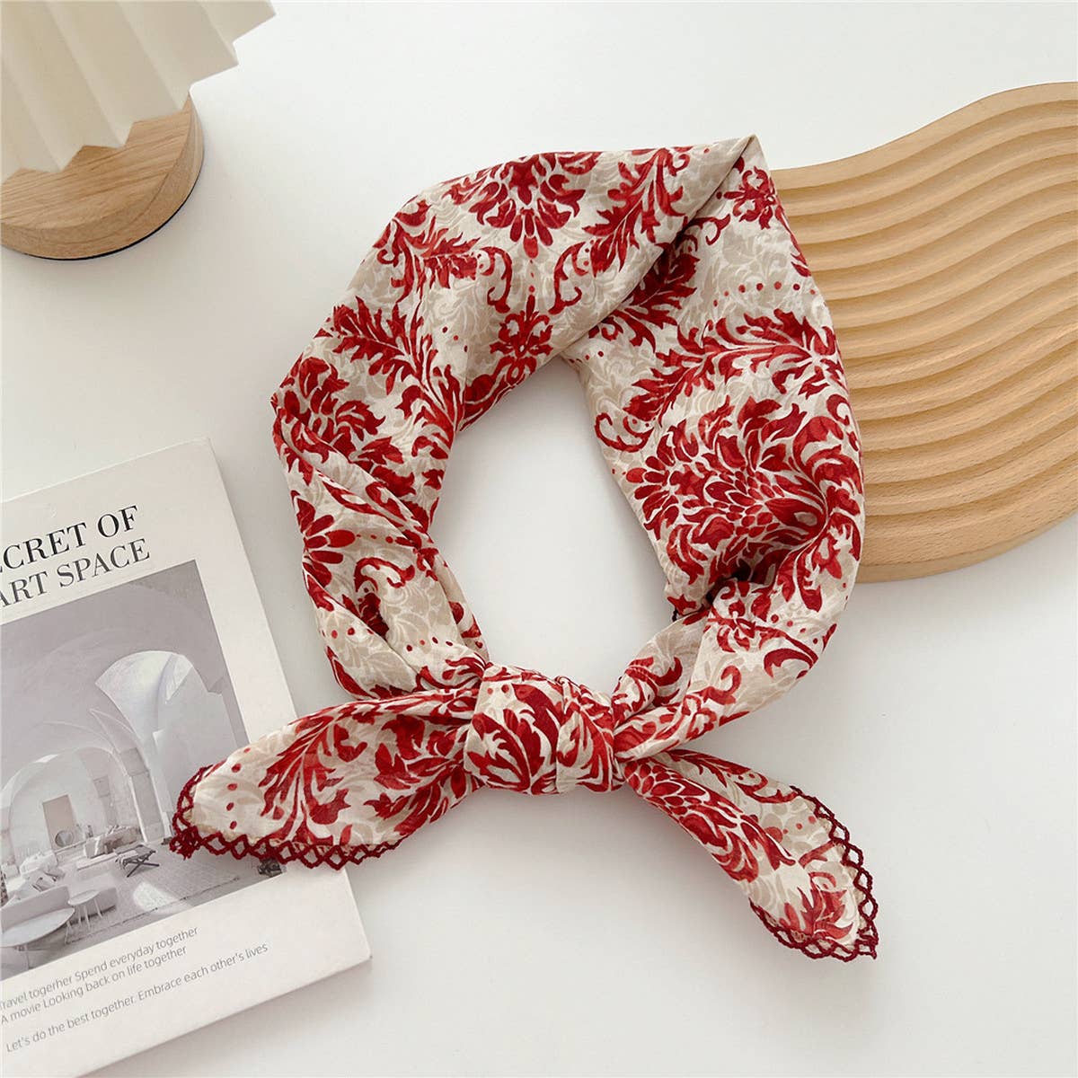Cotton Linen Square Scarf for Women’s Neck Wrap_CWMS0672