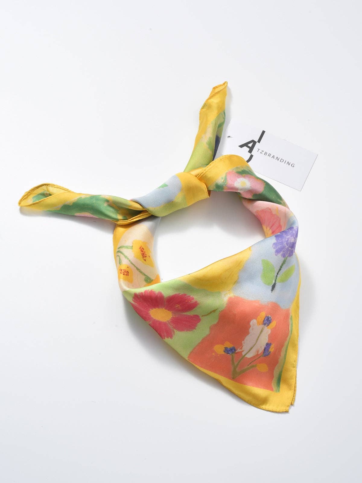 Scarvii - Romantic Floral Panel Border Print Scarf